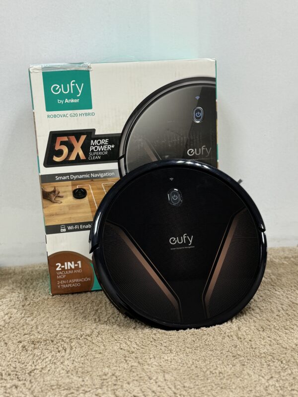 جارو رباتیک استوک Anker Eufy وای فای دار با کارتن و طی شور